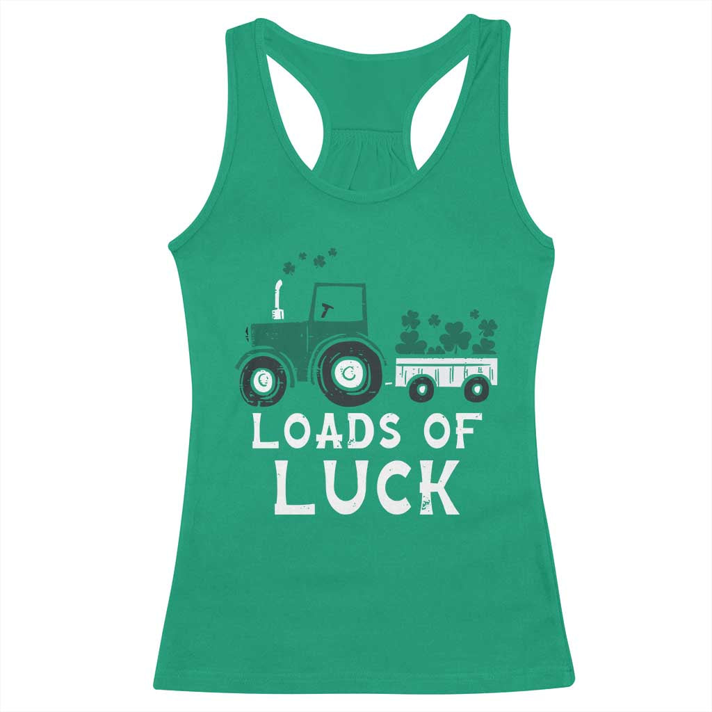 Boys St Patricks Day Racerback Tank Top Loads Of Luck Lucky Tractor Truck Toddler Boys