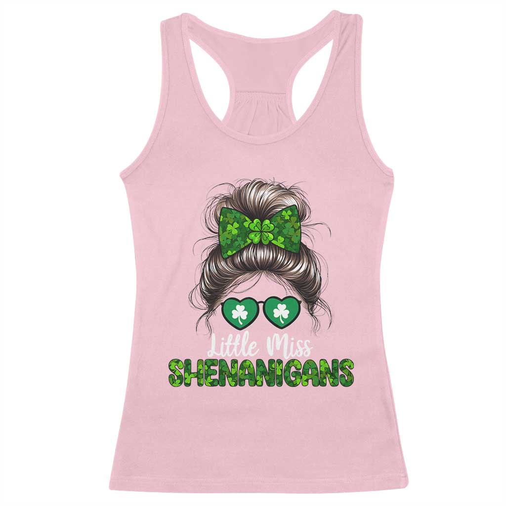 Little Miss Shenanigans St Patricks Day Racerback Tank Top Kids Girls Toddler