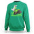 Lucky St Patricks Day Toddler Boys Sweatshirt T Rex Dino Riding Monster Truck Shamrock