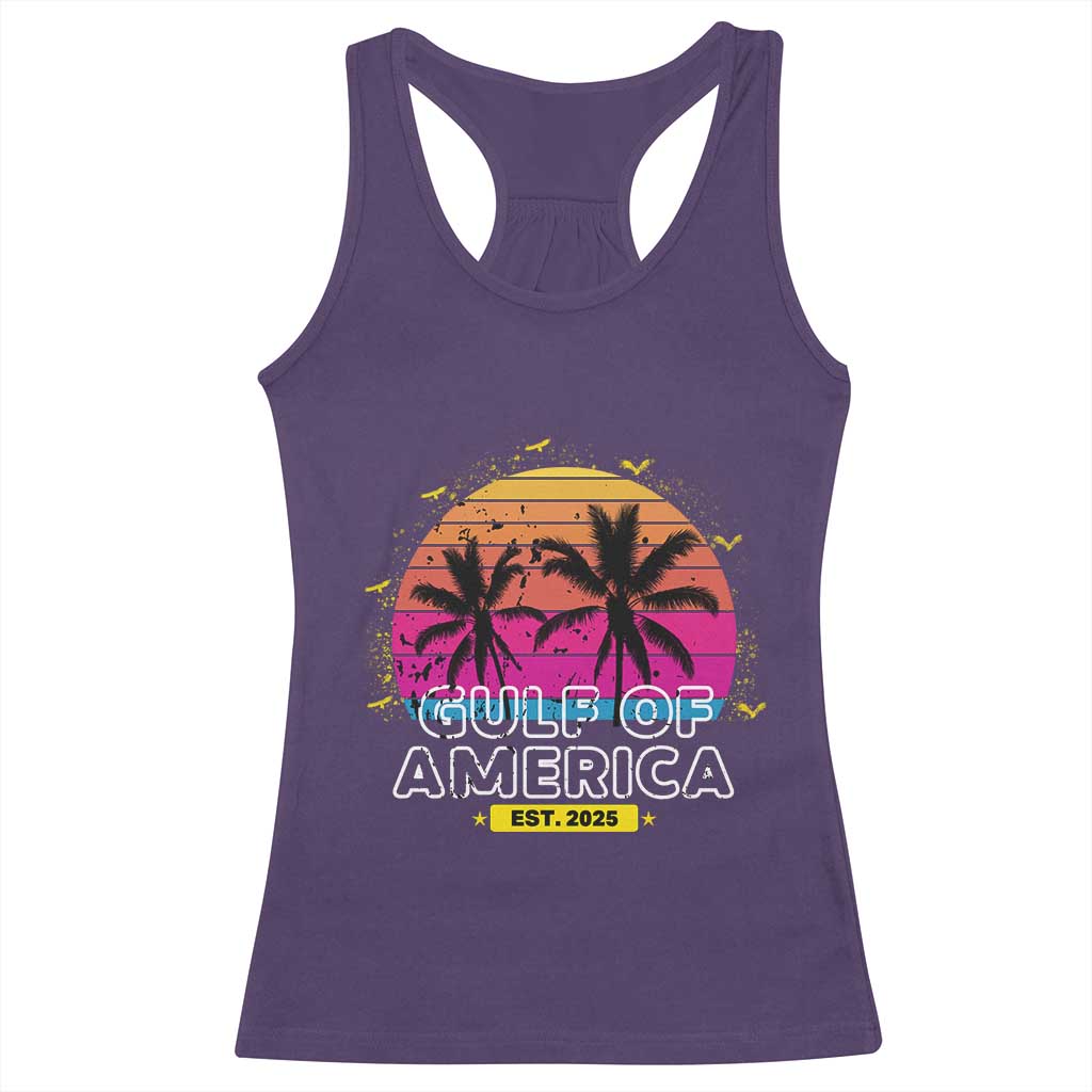 Welcome To America's Gulf Racerback Tank Top Est 2025 Retro Vintage Summer Vibes