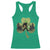 St Patricks Day Bigfoot Racerback Tank Top Sasquatch Irish Beer Lovers Shamrock Clover Leaf