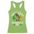 St Patricks Day Bigfoot Racerback Tank Top Irish Shamrock Sasquatch Beer Lovers