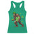 St Patricks Day Bigfoot Racerback Tank Top Funny Sasquatch Shamrock