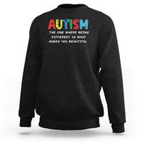 Autism Awareness Sweatshirt Different Makes You Beautiful ASD Month Support