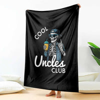 Cool Uncles Club Throw Blanket Funny Uncle Skeleton