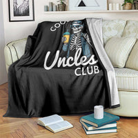 Cool Uncles Club Throw Blanket Funny Uncle Skeleton