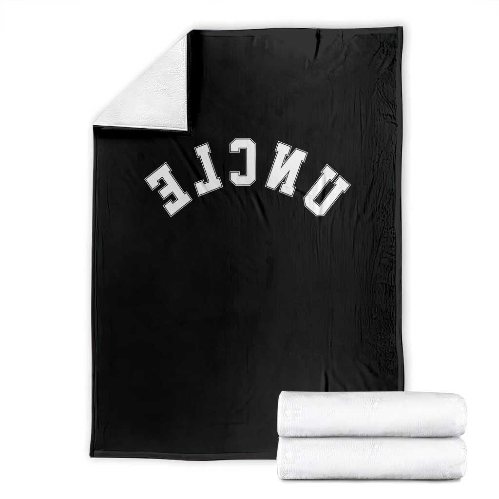 Uncles Throw Blanket Pregnancy Announcement Gifts For Uncle Retro Upside Down Text