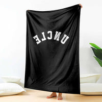 Uncles Throw Blanket Pregnancy Announcement Gifts For Uncle Retro Upside Down Text