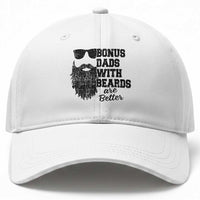 Bonus Dads With Beards Are Better Baseball Cap Retro Step Dad Fathers Day