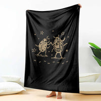 Dancing Lady Bugs Happy Little Insects Nature Lovers Throw Blanket