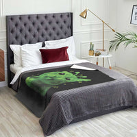 Funny Alien Cat Meme Retro Y2K Vintage Space Kitty Throw Blanket