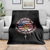 Charlie Kirk Memorial Throw Blanket Retro American Flag - Wonder Print Shop