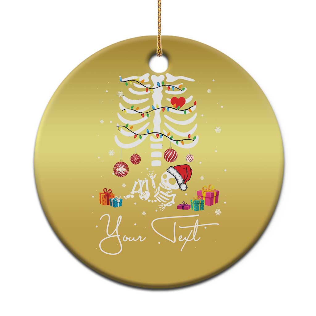 Personalized Pregnancy Announcement Christmas Ornament Custom Name Maternity Christmas Skeleton Baby Monster Mom To Be Tee - Wonder Print Shop