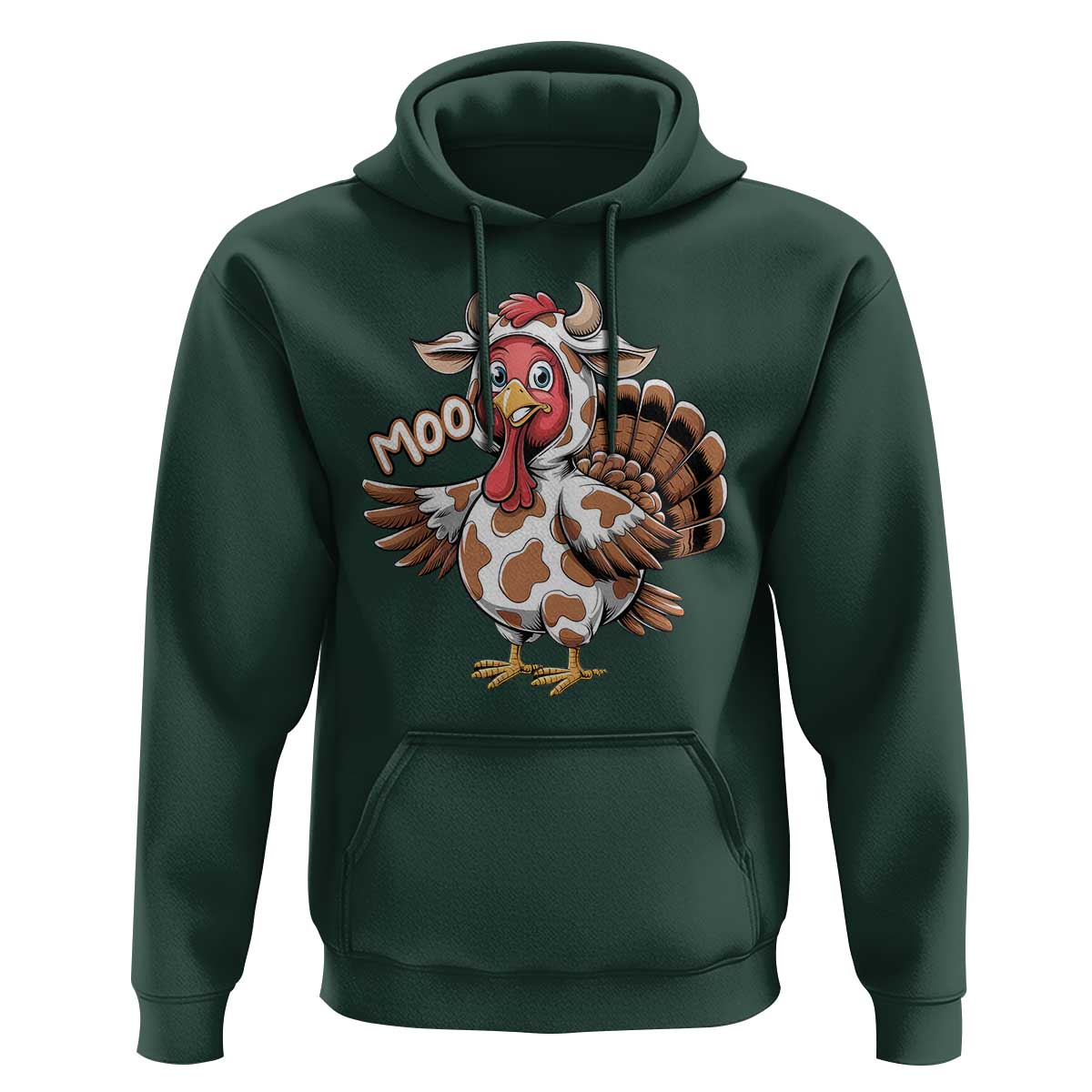 Funny Thanksgiving Hoodie Turkey Moo Cow Lovers