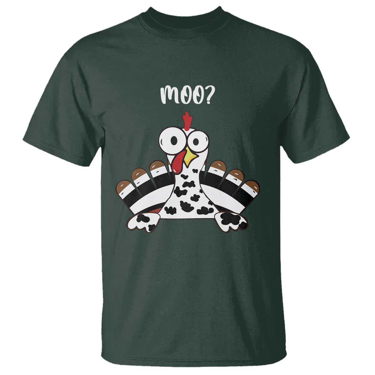 Funny Thanksgiving T Shirt Turkey Moo Cow Farmer Gift - Wonder Print Shop