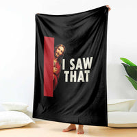 Funny Jesus I Saw That Throw Blanket Retro Christian Meme