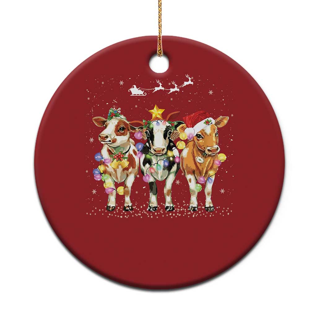 Xmas Cow Christmas Ornament Cow Lover Xmas Gifts - Wonder Print Shop