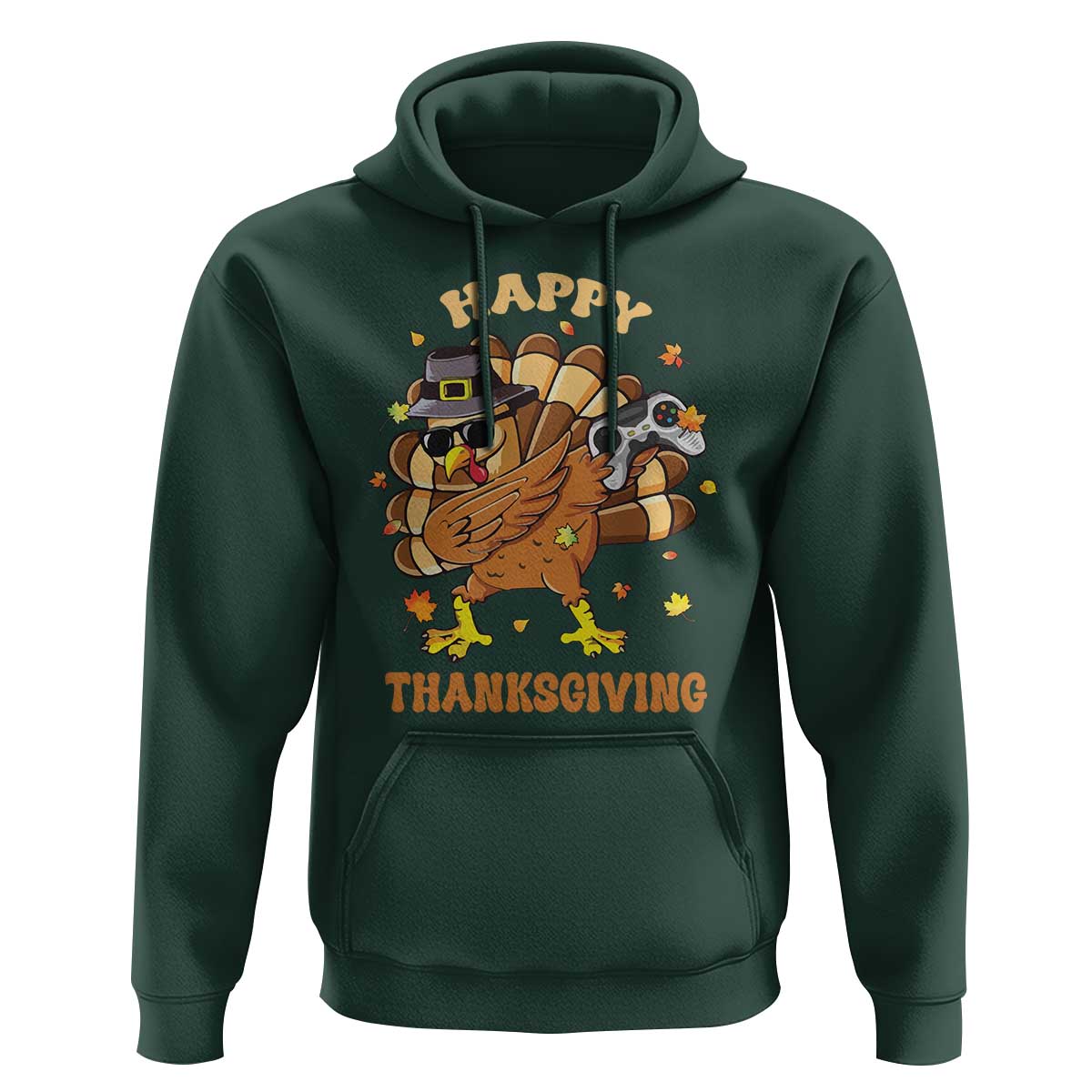 Funny Thanksgiving Hoodie Dabbing Gamer Turkey