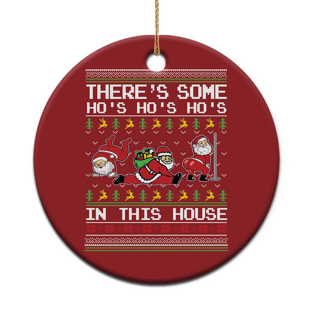 Funny Xmas Christmas Ornament There's Some Horrors In This House Sexy Santa Claus Ugly Xmas - Wonder Print Shop