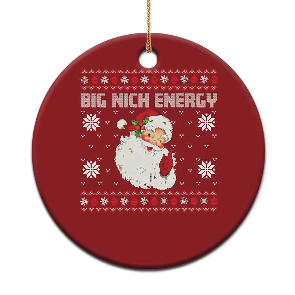 Xmas Santa Claus Christmas Ornament Big Nick Energy Santa Ugly Xmas - Wonder Print Shop