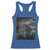 Funny Graphic Capybara Selfie with UFOs Weird Racerback Tank Top