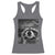 Funny Graphic Racoon Selfie with UFOs Weird Racerback Tank Top