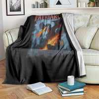Vintage 90s Feminism Dragon Throw Blanket Burn the Patriarchy - Wonder Print Shop