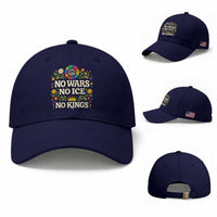 No Wars No ICE No Kings Baseball Cap Floral Resist Anti War Protest