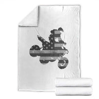 Cool ATV Throw Blanket Quad 4 Wheeler ATV Riding American Flag - Wonder Print Shop