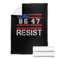 8647 Resist Throw Blanket Retro Social Justice American Flag - Wonder Print Shop