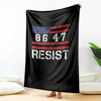 8647 Resist Throw Blanket Retro Social Justice American Flag - Wonder Print Shop