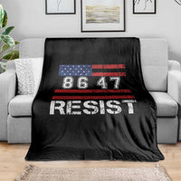 8647 Resist Throw Blanket Retro Social Justice American Flag - Wonder Print Shop