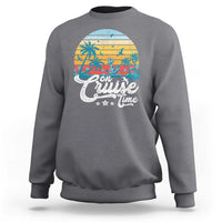 On Cruise Time Sweatshirt Retro Summer Vacation Cruising - Wonder Print Shop