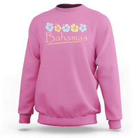 Bahamas Sweatshirt Hibiscus Flower Summer Beachy Vacation - Wonder Print Shop