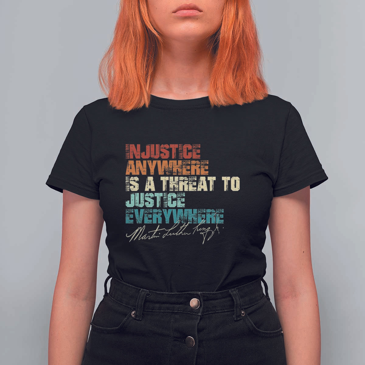 Martin Luther King Jr. T Shirt For Women Vintage Inspirational Quote MLK Day Black History Month