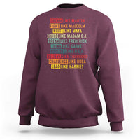 Black History Month Sweatshirt Retro Inspirational Leaders - Wonder Print Shop