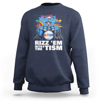 Autism Skeleton Meme Sweatshirt Rizz Em With The Tism Meme Autistic Drummer