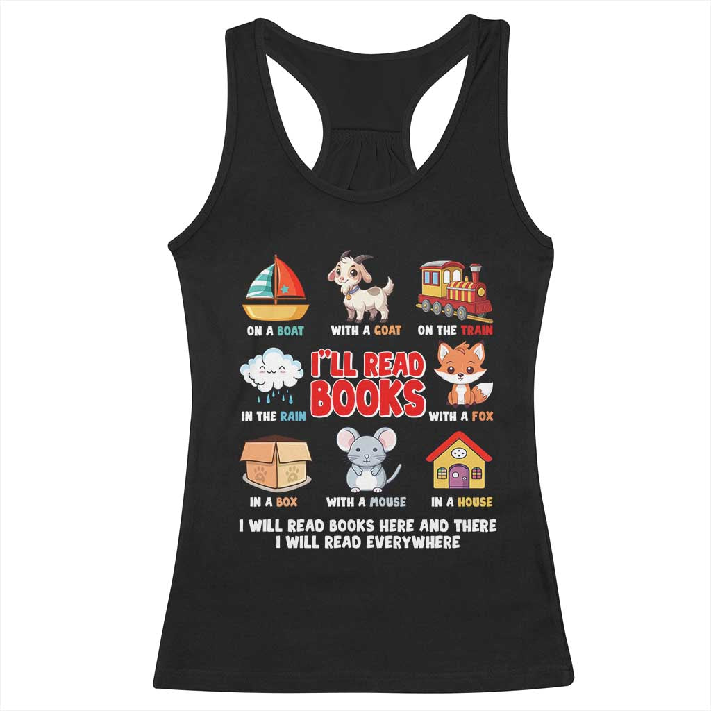 I Will Read Books On A Boat & Everywhere Reading Gifts Racerback Tank Top