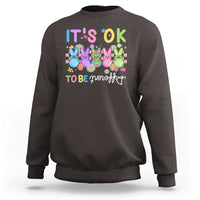 It’s Okay To Be Different Sweatshirt Bunny Puzzle Autism Awareness Easter