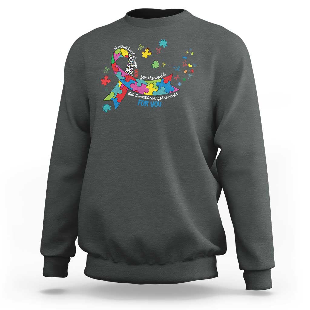 Autism Awareness Coquette Bow Sweatshirt Special Education Teacher