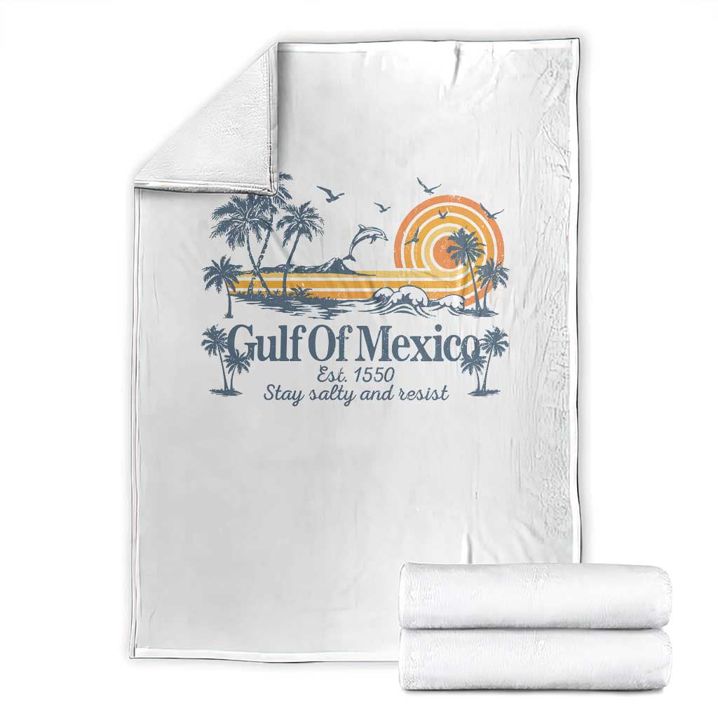 Gulf of Mexico Throw Blanket Always And Forever Resist - Wonder Print Shop