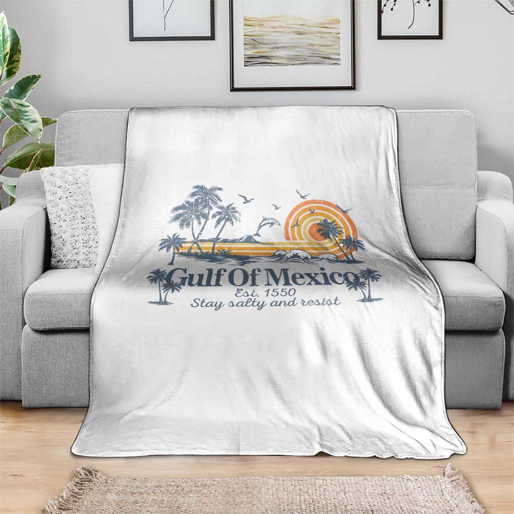 Gulf of Mexico Throw Blanket Always And Forever Resist - Wonder Print Shop
