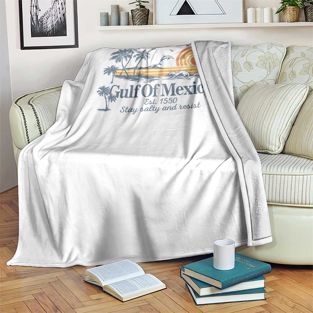 Gulf of Mexico Throw Blanket Always And Forever Resist - Wonder Print Shop