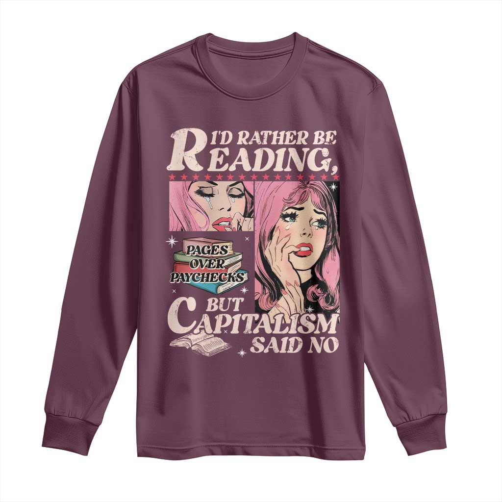 Funny Reading Long Sleeve Shirt Hilarious Bookworm Book Lover Reader Gift TS10