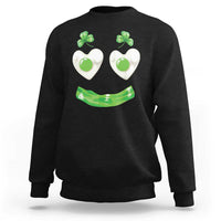 Funny Irish St Patricks Day Shamrock Sweatshirt Green Eggs Smile Brunch Breakfast