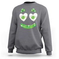 Funny Irish St Patricks Day Shamrock Sweatshirt Green Eggs Smile Brunch Breakfast