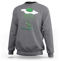 Funny Irish St Patricks Day Sweatshirt UFO Egg Bacon Abduction Funny