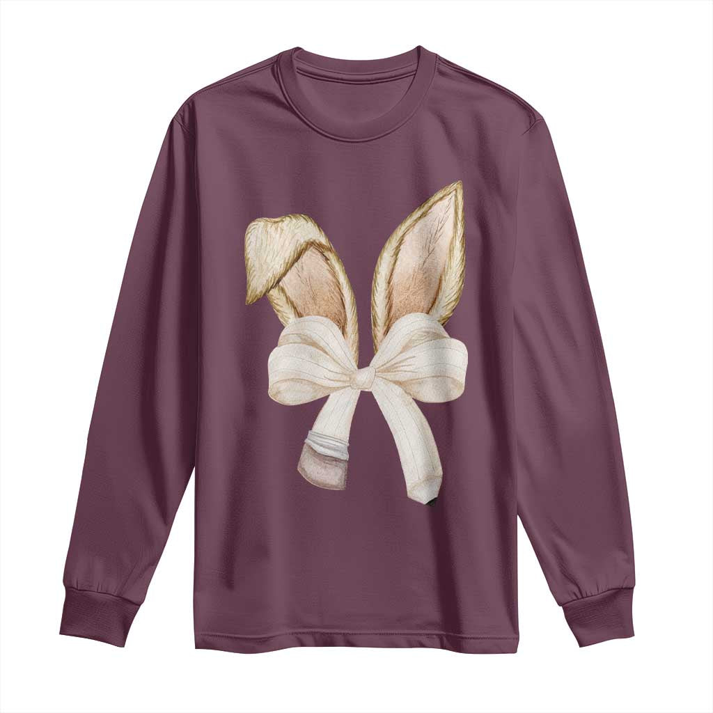 Easter Teachers Bunny Coquette Ears Long Sleeve Shirt