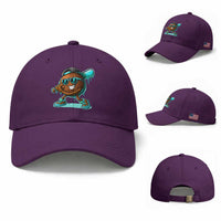 Coconut Baseball Player Baseball Cap Funny Baseball Drip Ice Cream Fruit Humor