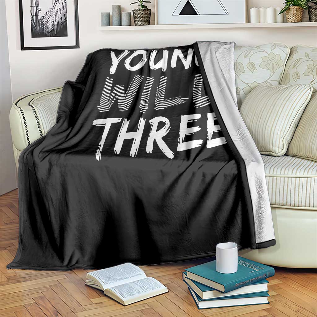 Toddler 3rd Birthday Throw Blanket Young Wild And Three - Wonder Print Shop
